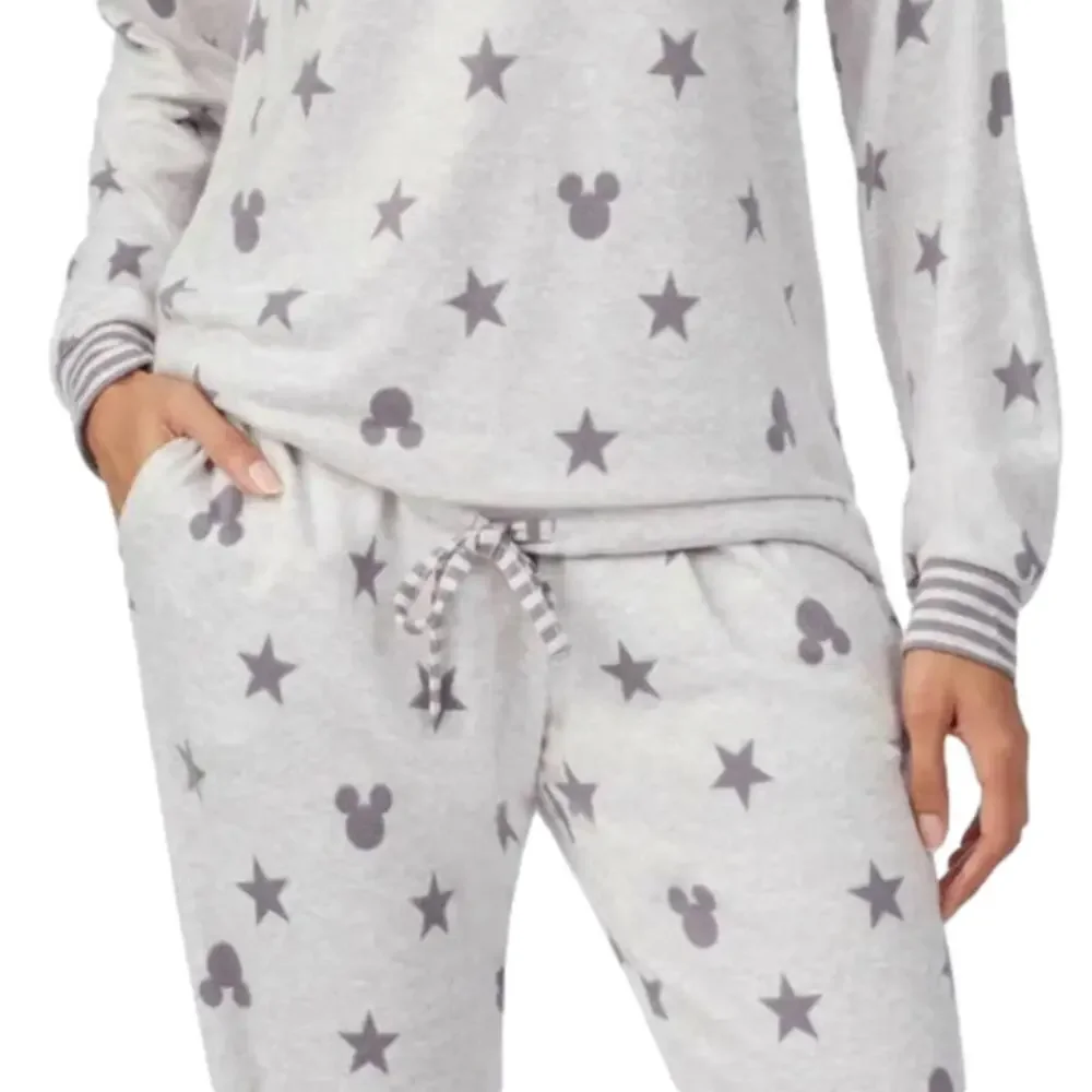 Disney Women's Mickey Mouse Pajamas Set Gray Large NWT - Picture 7 of 7